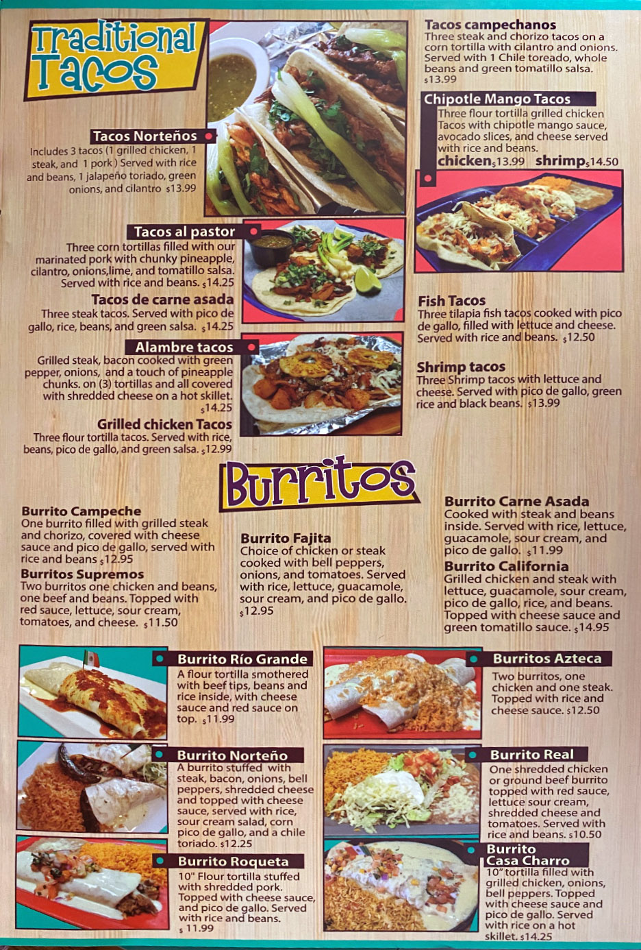  Casa Charro  menu 8